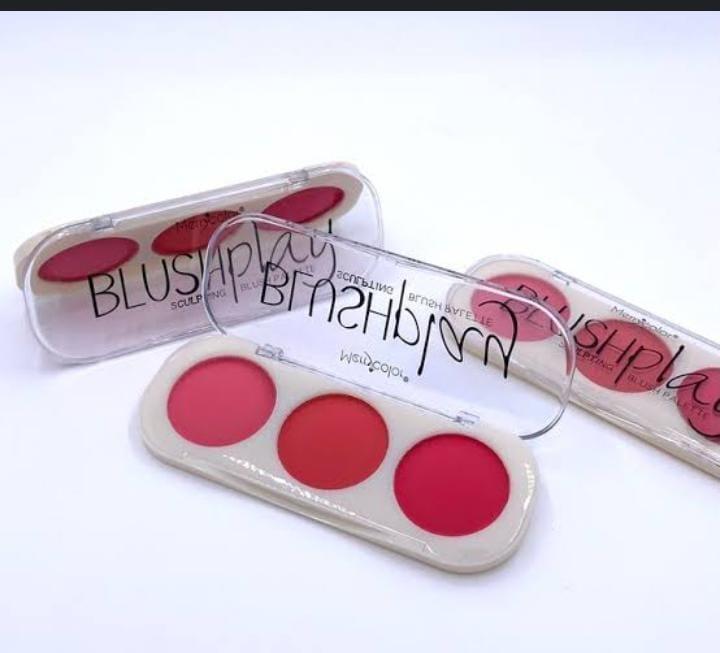 3 Color Blush Kit Matte Berry Pink Red Pakistan