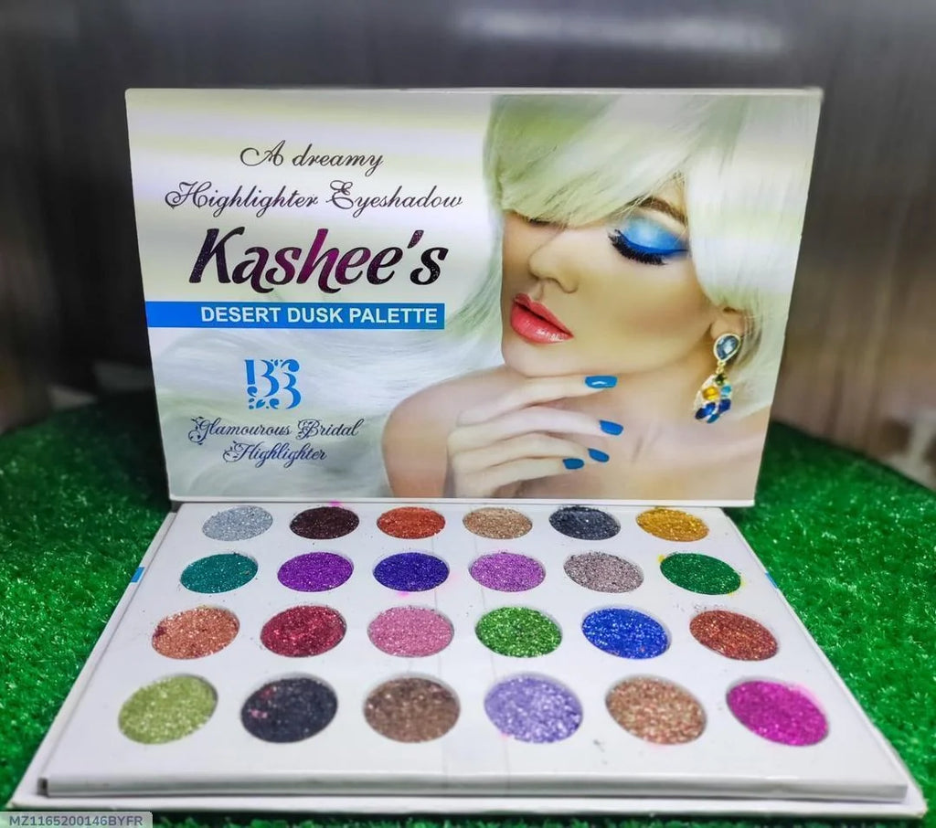 Kashee's Multicolor Glitter Eyeshadow Palette for Pakistani Brides