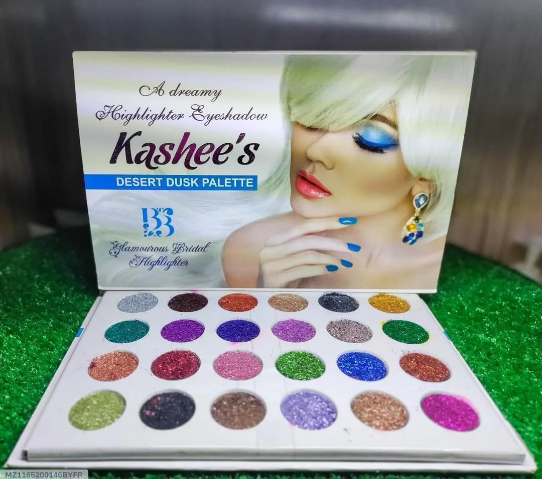 Kashee's Multicolor Glitter Eyeshadow Palette for Pakistani Brides
