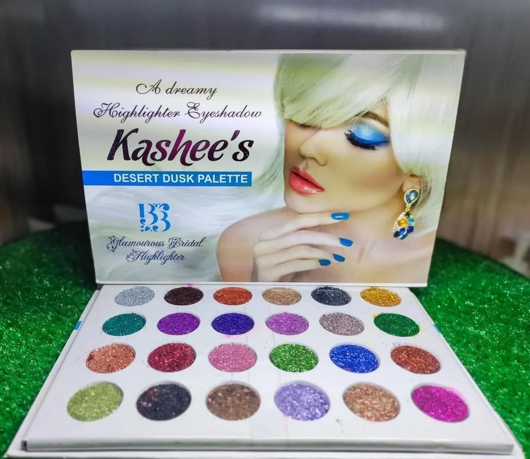 Kashee's Multicolor Glitter Eyeshadow Palette for Pakistani Brides