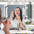 Rechargeable Vanity Mirror with LED Lights White ABS