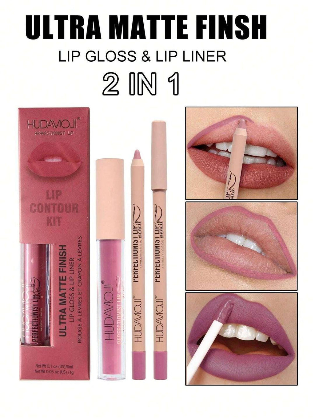Ultra Matte Lip Gloss & Pencil Set for Pakistani Lips