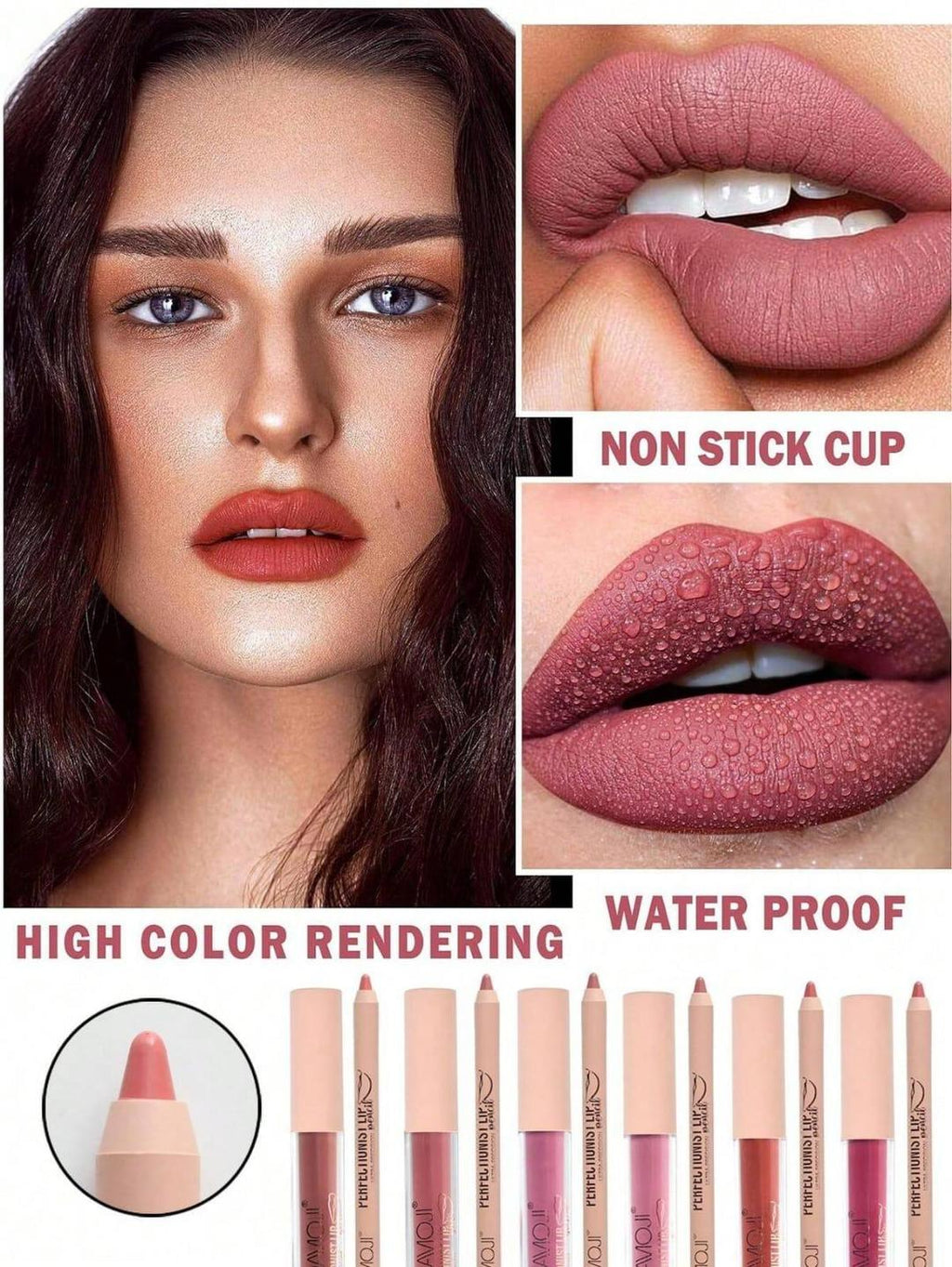Ultra Matte Lip Gloss & Pencil Set for Pakistani Lips