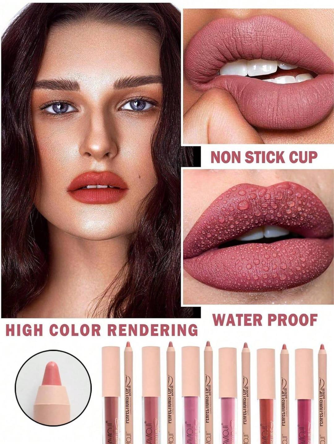Ultra Matte Lip Gloss & Pencil Set for Pakistani Lips