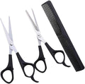 Stainless Steel Hair Cutting Set Black Ergonomic
