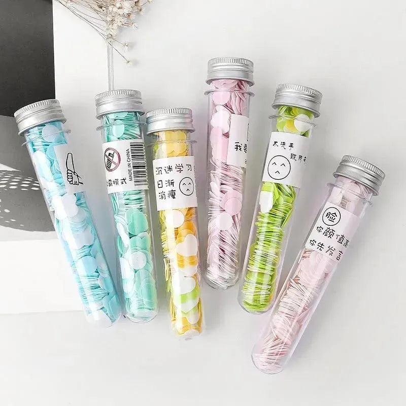 Multicolor Scented Paper Soaps ABS Plastic Travel Kit
