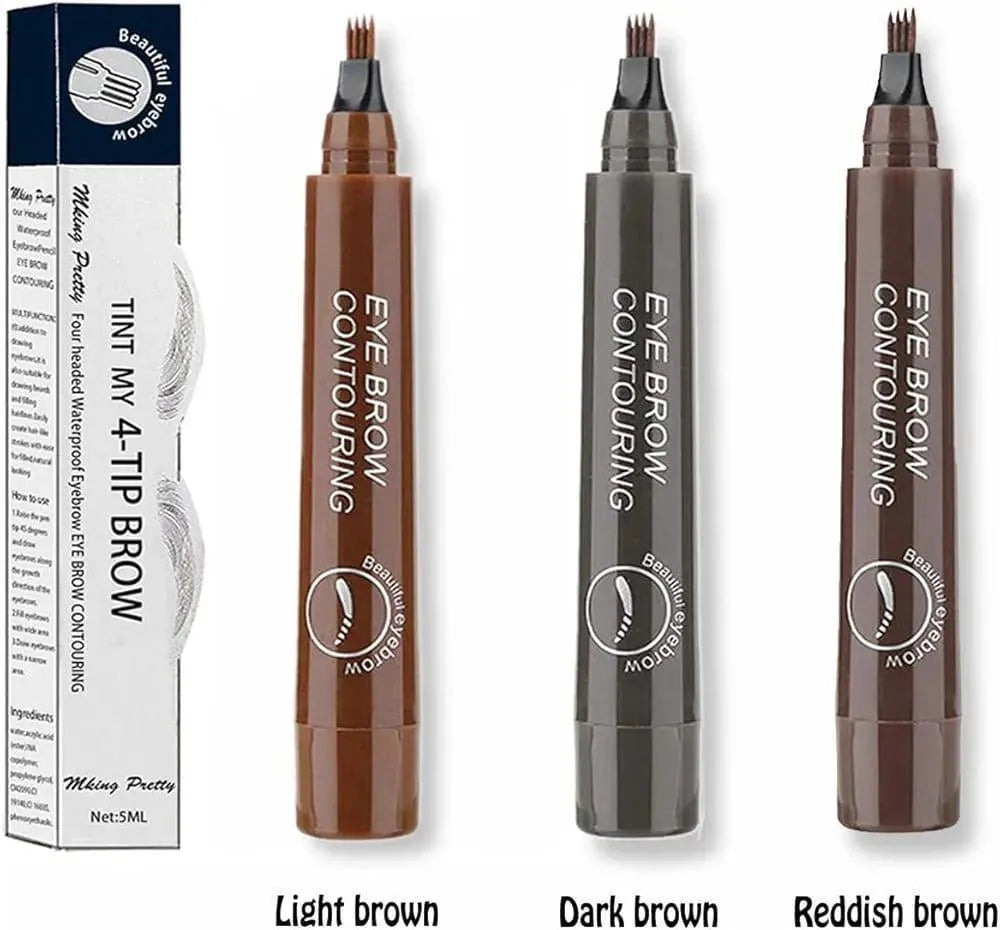 Waterproof Eyebrow Pencil Brown Long Lasting