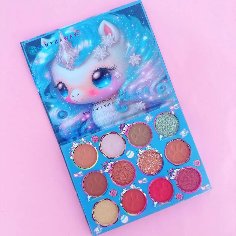 Unicorn Glitter Eyeshadow Palette 12 Shades