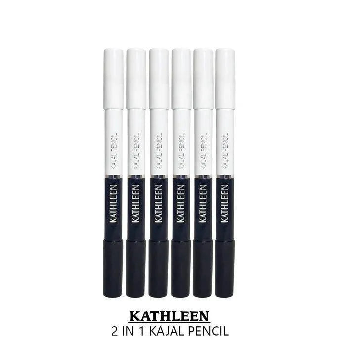 Waterproof 2-in-1 Kajal Pencil Black White