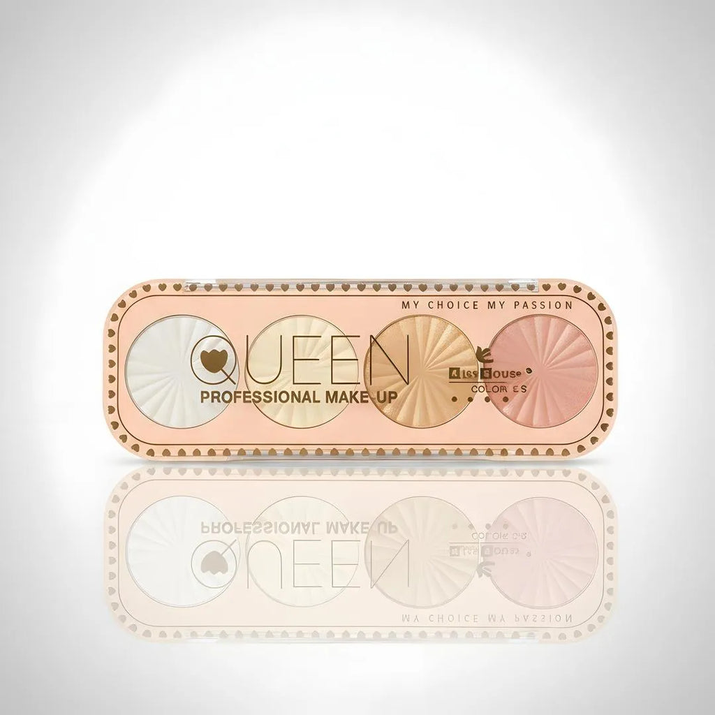 Queen 4-in-1 Highlighter Powder Multi Shade Compact