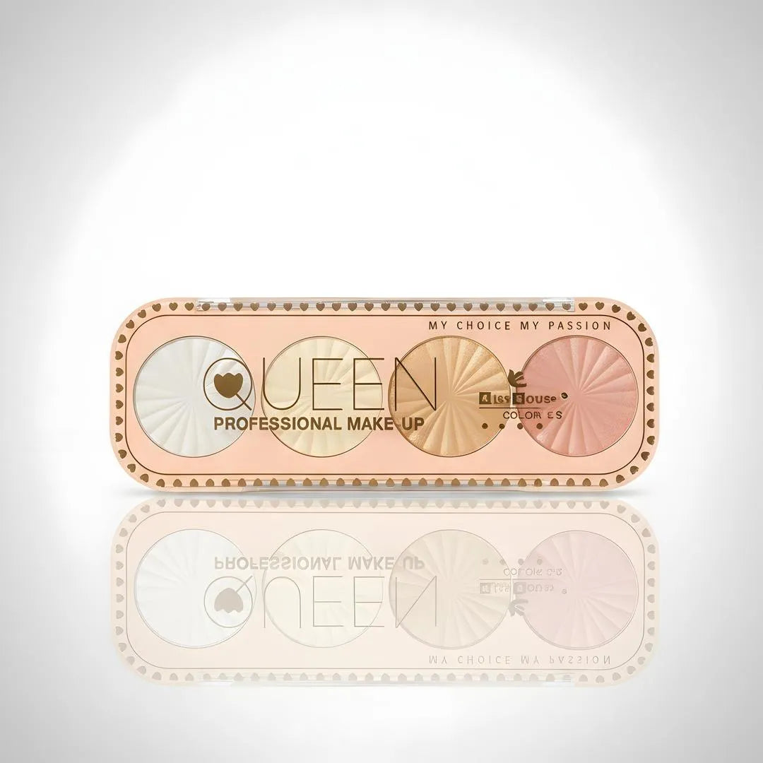 Queen 4-in-1 Highlighter Powder Multi Shade Compact