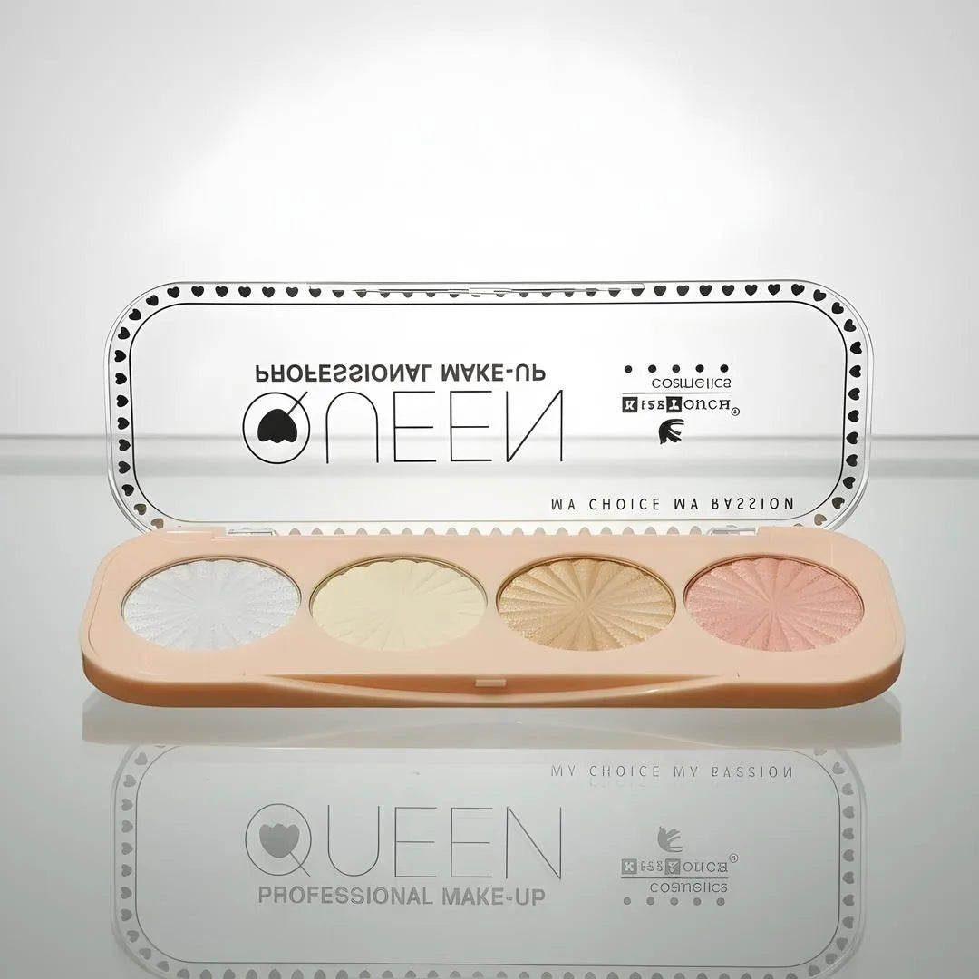 Queen 4-in-1 Highlighter Powder Multi Shade Compact