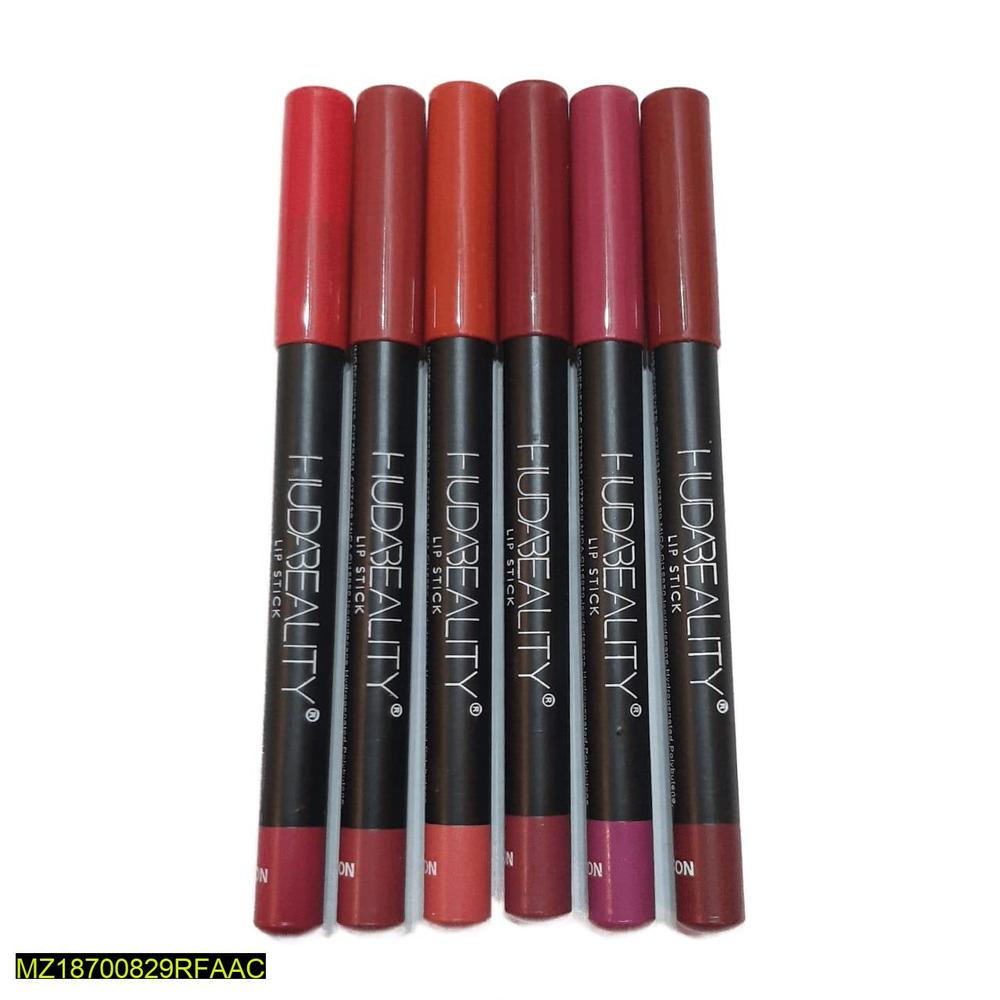 Waterproof Lip Pencil Pack of 6 Matte Black