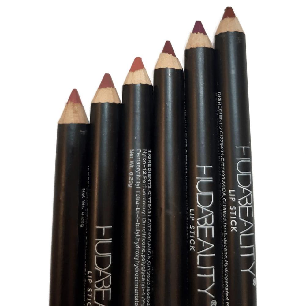 Waterproof Lip Pencil Pack of 6 Matte Black