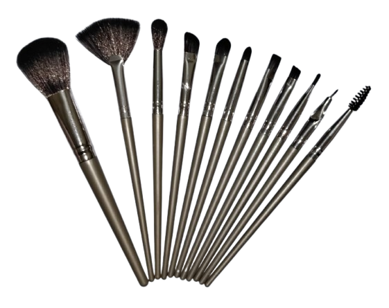 11 Pieces Soft Fluffy Makeup Brush Set - Cosmetics Brush Set - Makeup Brush Kit - Blush and Powder Brushes - Makeup Brushes for Foundation - Without Box