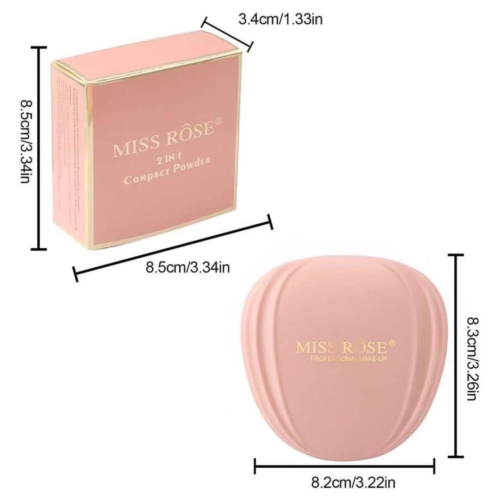 Miss Rose Professional Makeup Face Powder Compact