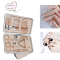 Beige Travel Manicure Kit with 12 Tools