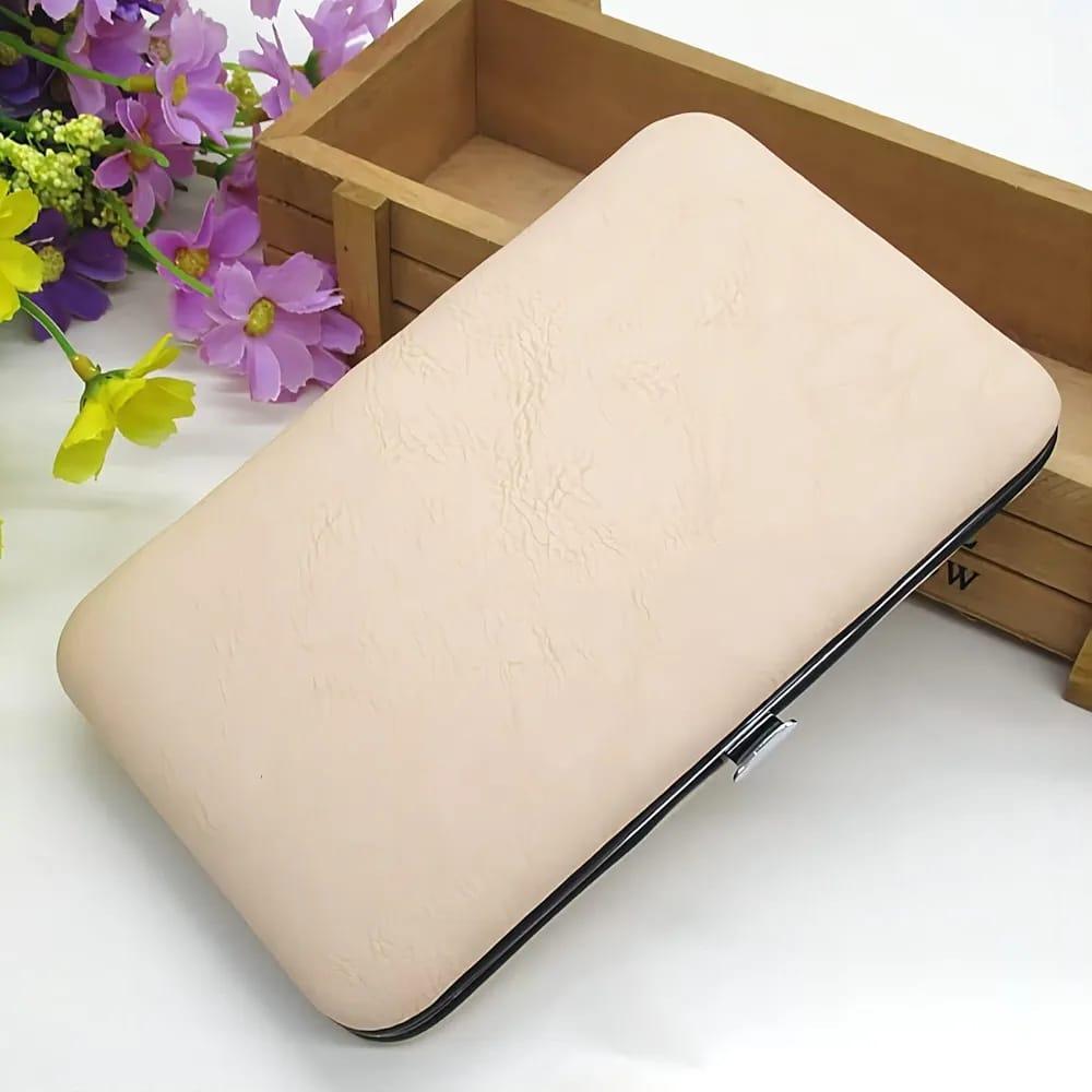 Beige Travel Manicure Kit with 12 Tools
