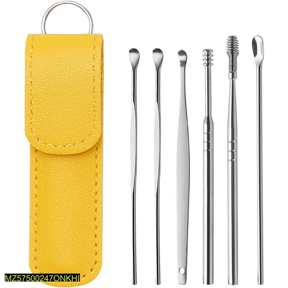 Ear Wax Cleaning Kit Stainless Steel 6 Tools