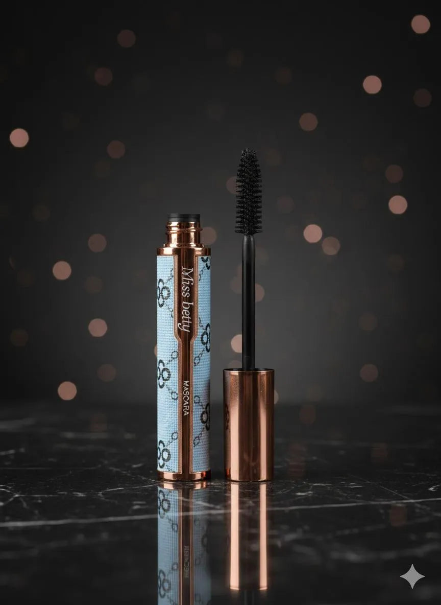 Premium Quality Mascara for Dry Lashes, Rose Gold & Blue Design