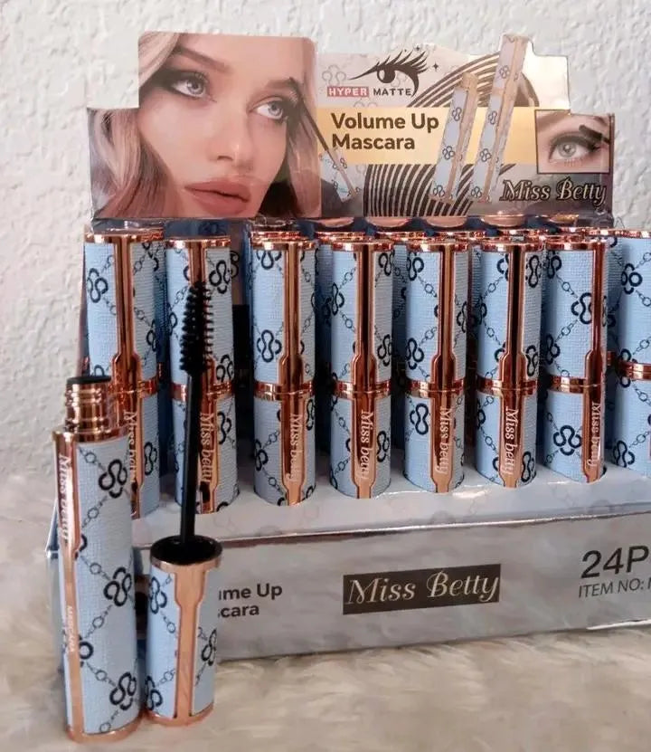Premium Quality Mascara for Dry Lashes, Rose Gold & Blue Design