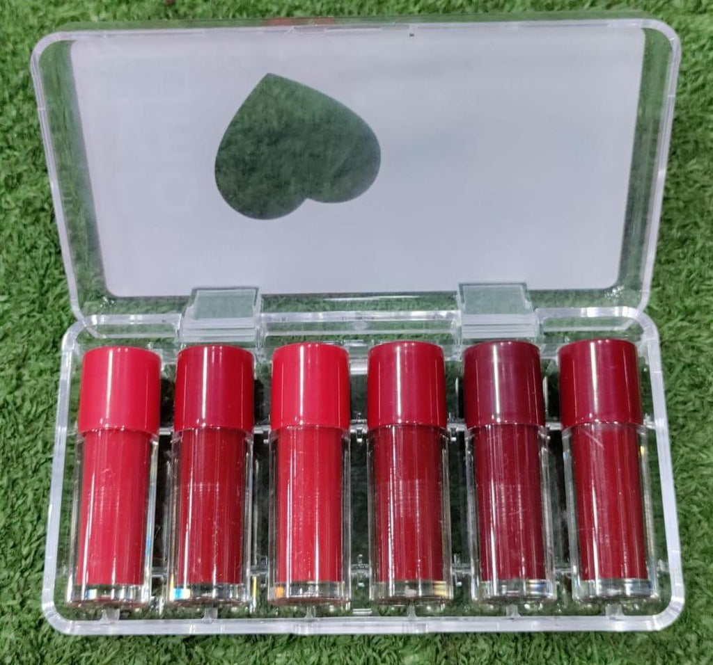 Matte Lip Gloss Red Pack of 6